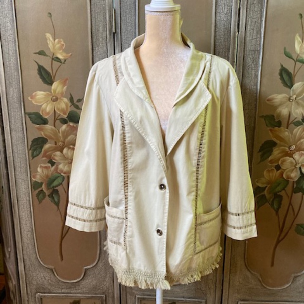 Casual  Chicos Cream Women's Jacket
